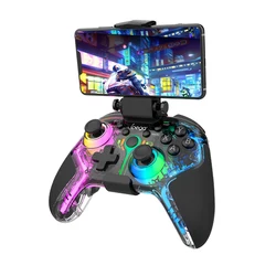 Ipega 9666T Bluetooth oyun denetleyicisi RGB renkli şeffaflık Gamepad Nintendo anahtarı MFi oyunları Android telefon için geçerlidir