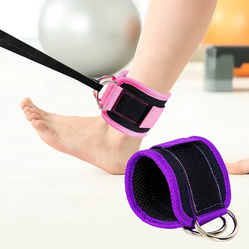 Ankle Straps Adjustable D-Ring Support Cuffs Gym Leg Strength Workouts Pulley With Buckle  Safety Abductors fitness accessories