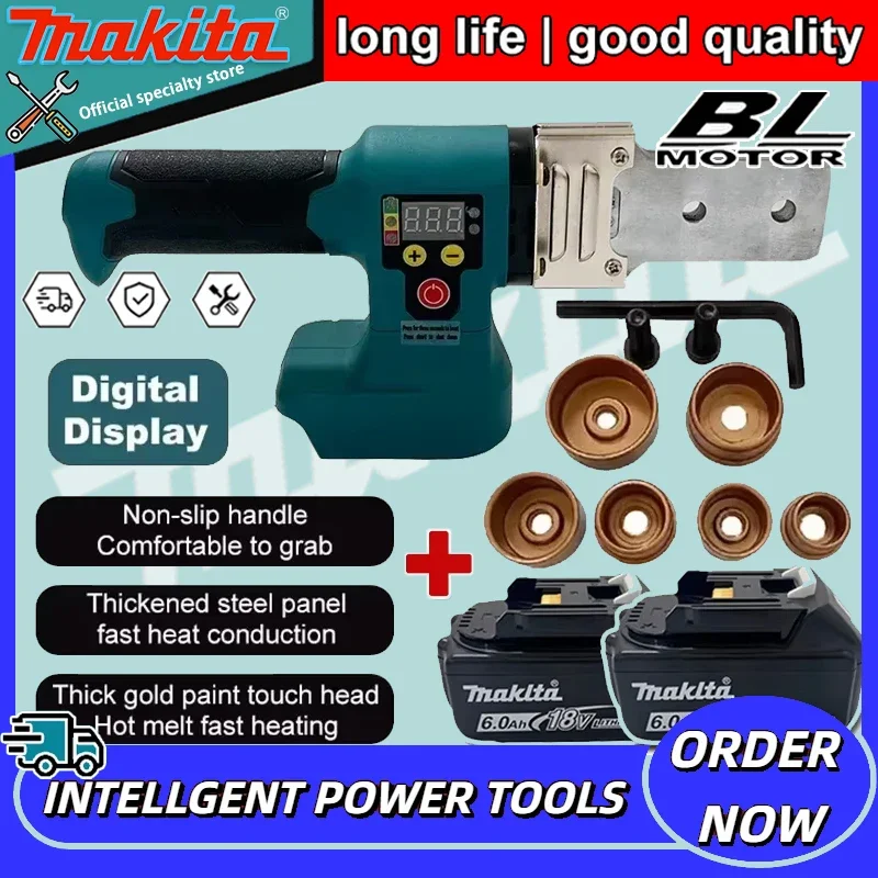 

Makita Electric Pipe Welding Machine Cordless Fuser PPR PE Soldering Iron Plastic Tube PP Heating Hot Melt No Battery