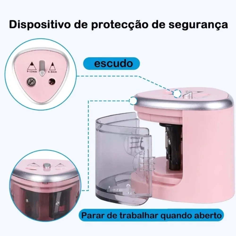 Two-hole Electric Pencil Sharpener Switch Battery Charging Automatic Pencil Sharpener Portable Pencil Sharping Tool