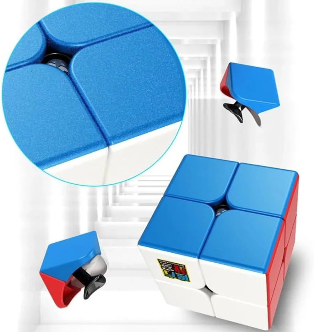 MoYu Cube Classroom Meilong 2x2 Stickerless Cube, Puzzle suave y rápido, rompecabezas