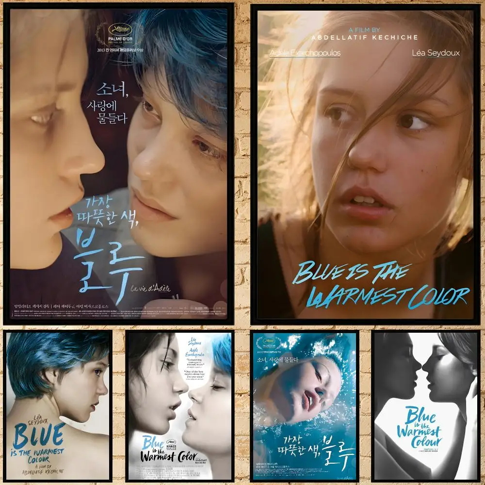 movie Blue Is the Warmest Colour Poster Poster HD Waterproof Self-adhesive Art Print Wall Decor for Bedroom Living Room Gift