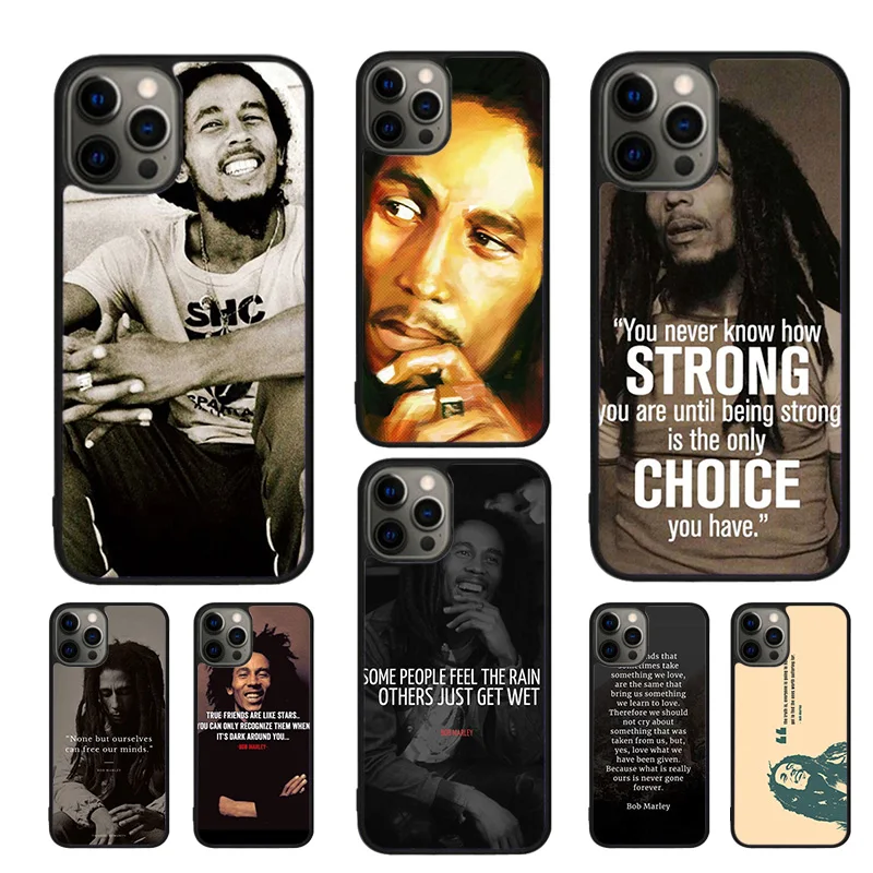 Bob Marley Quotes Rasta Reggae Phone Case Cover For iPhone 16 15 14 Plus 11 12 13 Pro Max Apple X XR XS max