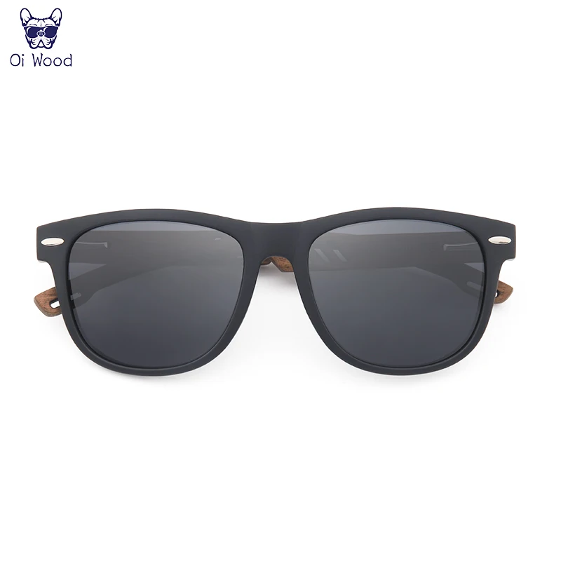 Oi Wood Polarized Sunglasses for Men, Black Walnut Eyewear, Alta Qualidade, UV400