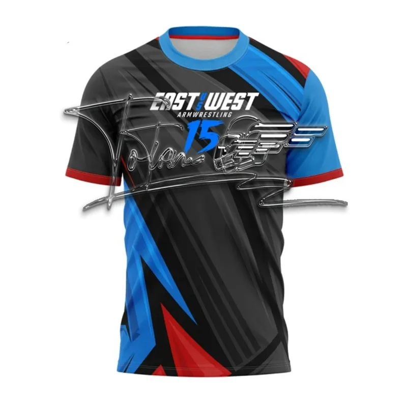 

East Vs West 15 Devon Larratt Arm Wrestling Jersey Team Wrist Enthusiasts Training Fitness Game-day Uniform Clothes Short