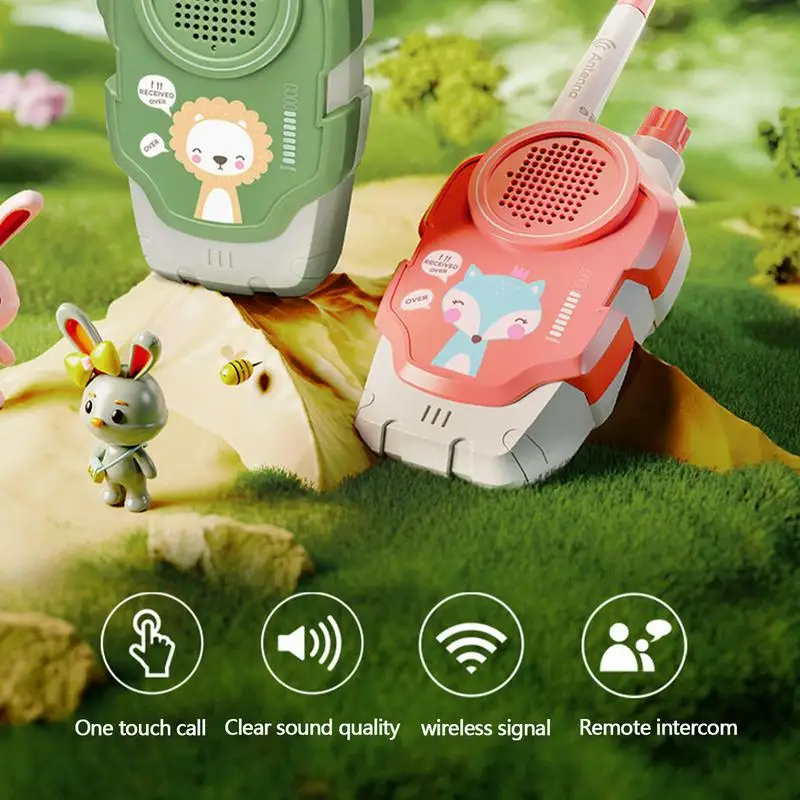 Walkie Talkies für Kinder Langstrecken-Wireless-Cartoon 2 stücke Kind Walky Talky tragbare Outdoor-Inter phone Spielzeug Handheld Mini-Mädchen