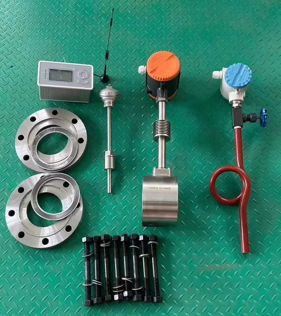 HJ14 20ma Transmission Mass Flow Meter Thermal Gas Steam Pressure Sensor DN40 Natural Gas Flow Meter Type Wet Gas Flow Meter