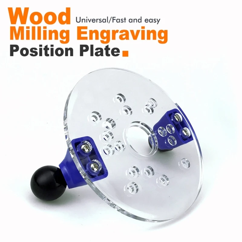 Pemangkasan Router Base Clear Clear Acrylic Base Plate Universal Router Plate Dengan Pegangan Ganda Untuk Pertukangan Mudah 37JD