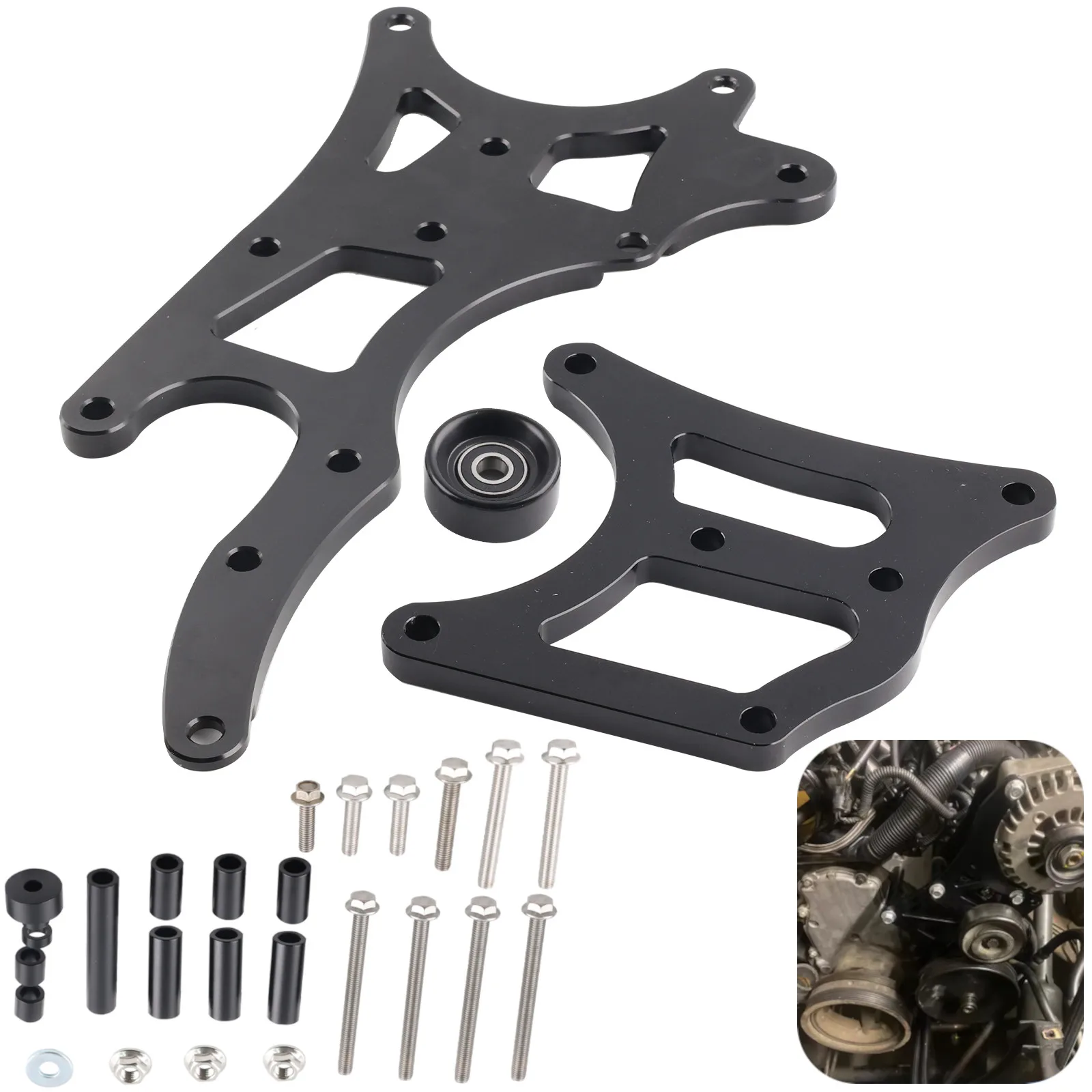 Кронштейн гидроусилителя рулевого управления генератора из анодированного алюминиевого сплава 12554030   Для Chevrolet LQ4 LQ9 LY5 4,8 л 5,3 л 6,0 л LS Замена двигателя