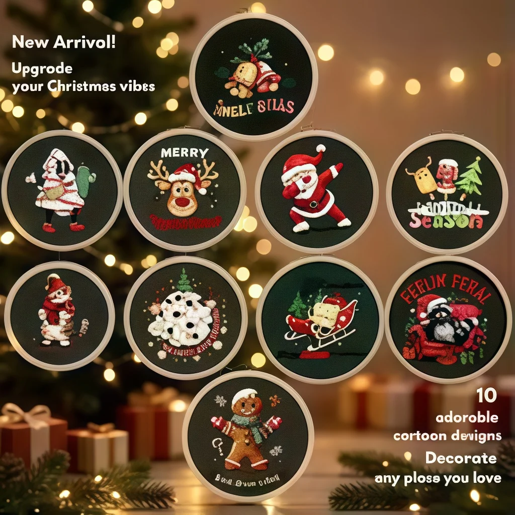 10 Christmas Snowman Series Pattern Projection Ambient Night Light - A Versatile Night Light for Bedrooms, Cars, and Home Use