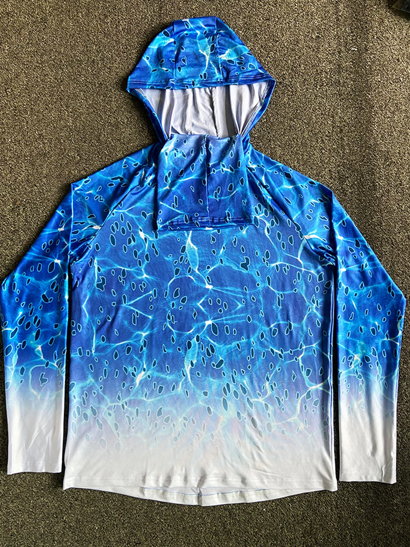UPF50+ Men's Fishing Hoodie Wi - Fishing Mask Sun Protection review and price