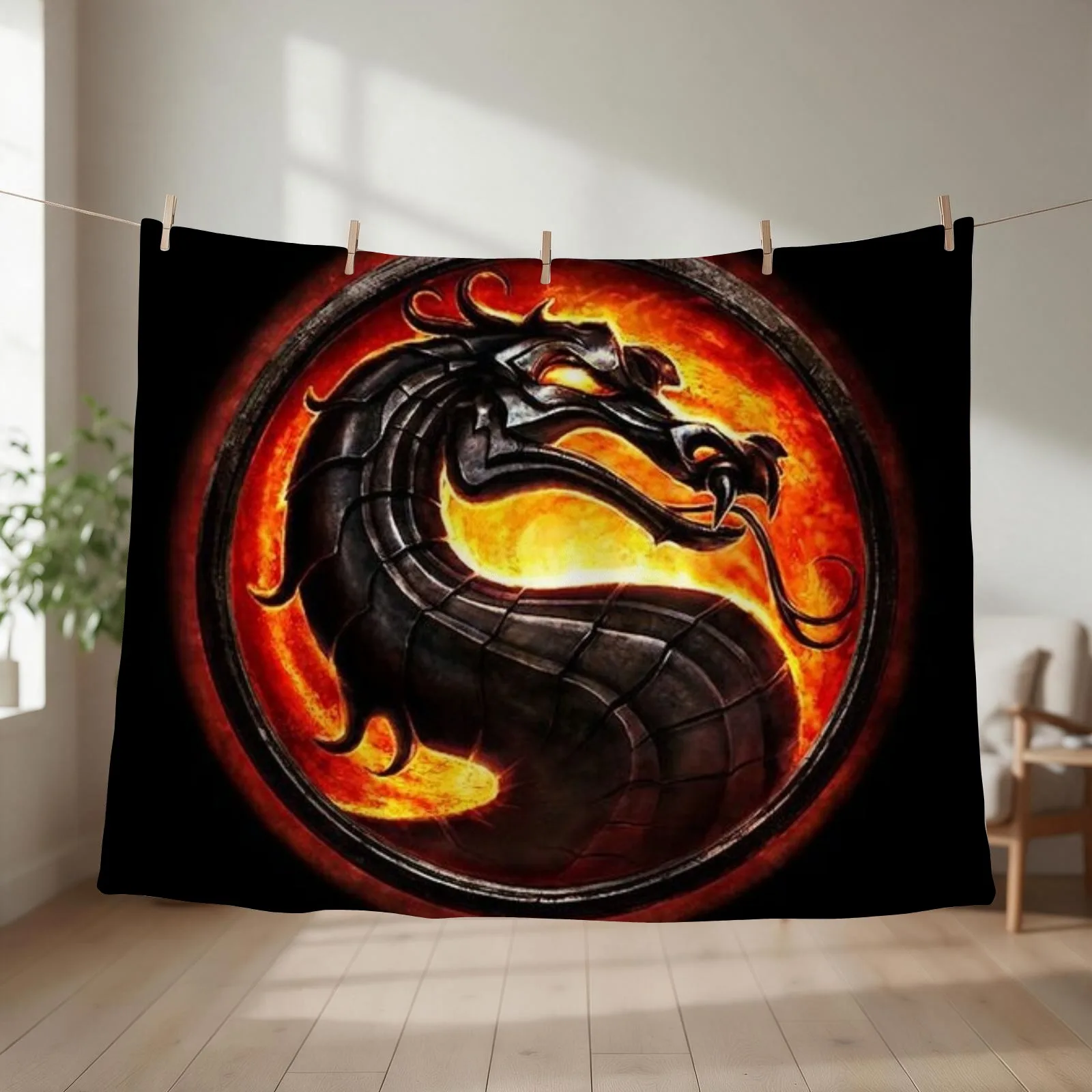 Mortal Kombat Throw Blanket decorative Travel Plush Kid'S Blankets
