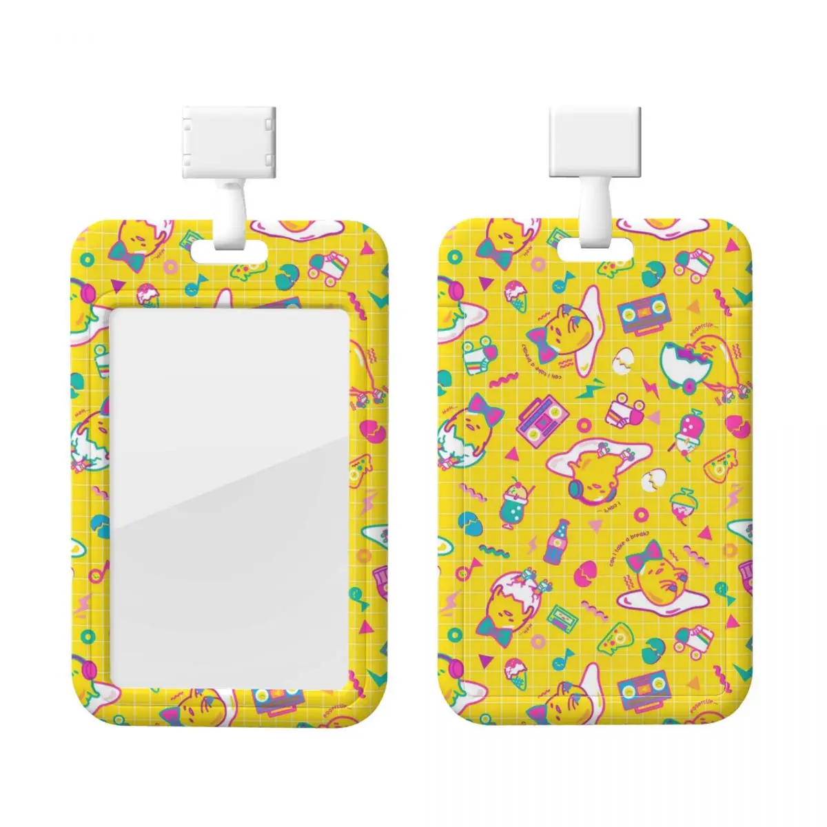 

Custom Anime Gudetama Cartoon Credit Card Holders Neck Strap Lanyard ID Badge Card Holder For Hospitals Nurse Card Holder