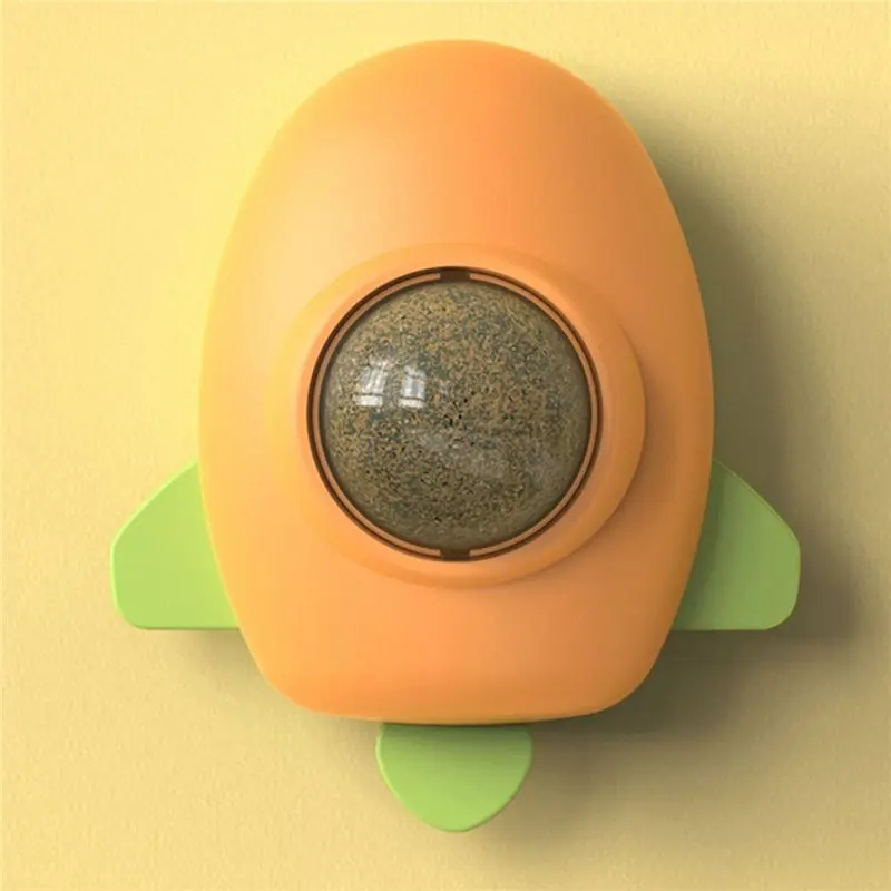 A88E-Flying Disc Style Rotating Cat Kitten Self-Play Fun Relaxation Teasing 2Pcs Mint Ball