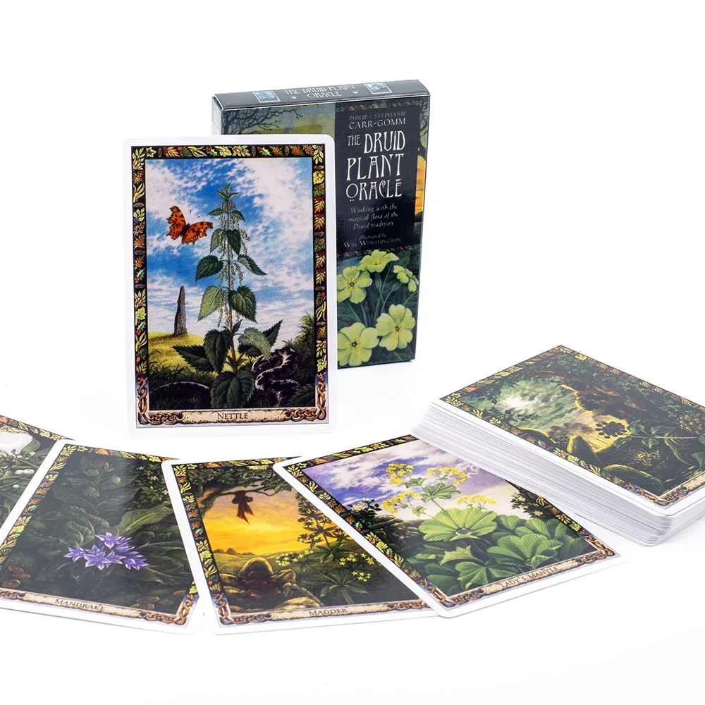 Jeu de société Oracle The Lomid Plant avec guide PDF, exploration de la flore magique de la tradition, 36 cartes