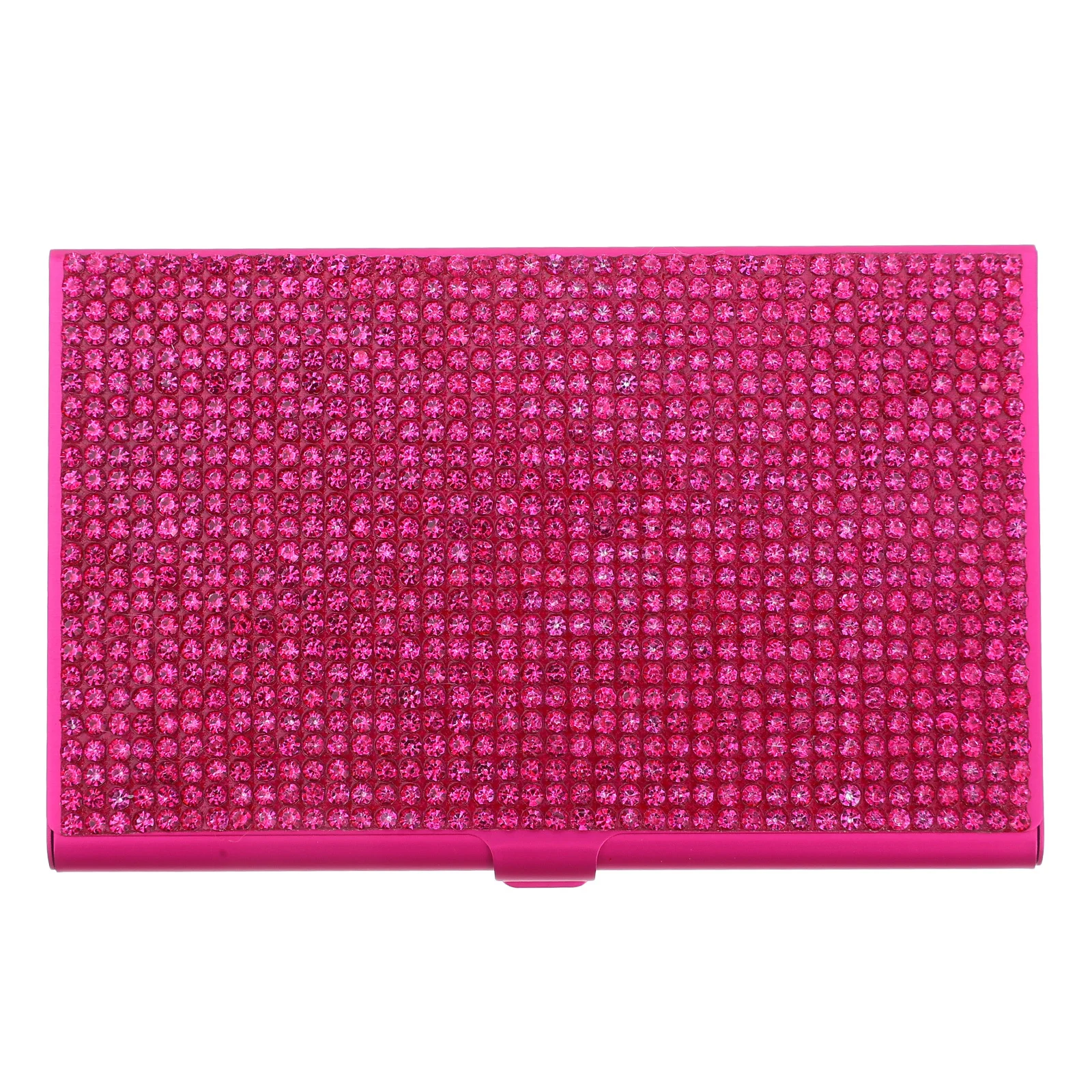 

Rhinestone Metal Business Card Holder Aluminum Alloy Glitter Compact Card Case for Women Office Accessories Gifts