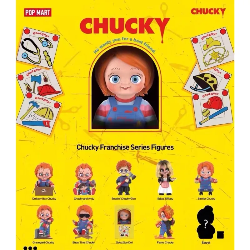 

POPMART Хэллоуин Чаки Призрак Детская Реинкарнация Серия Слепая Коробка Модная Фигурка Серия Лицо Коллекция Игрушки Рождественские Подарки