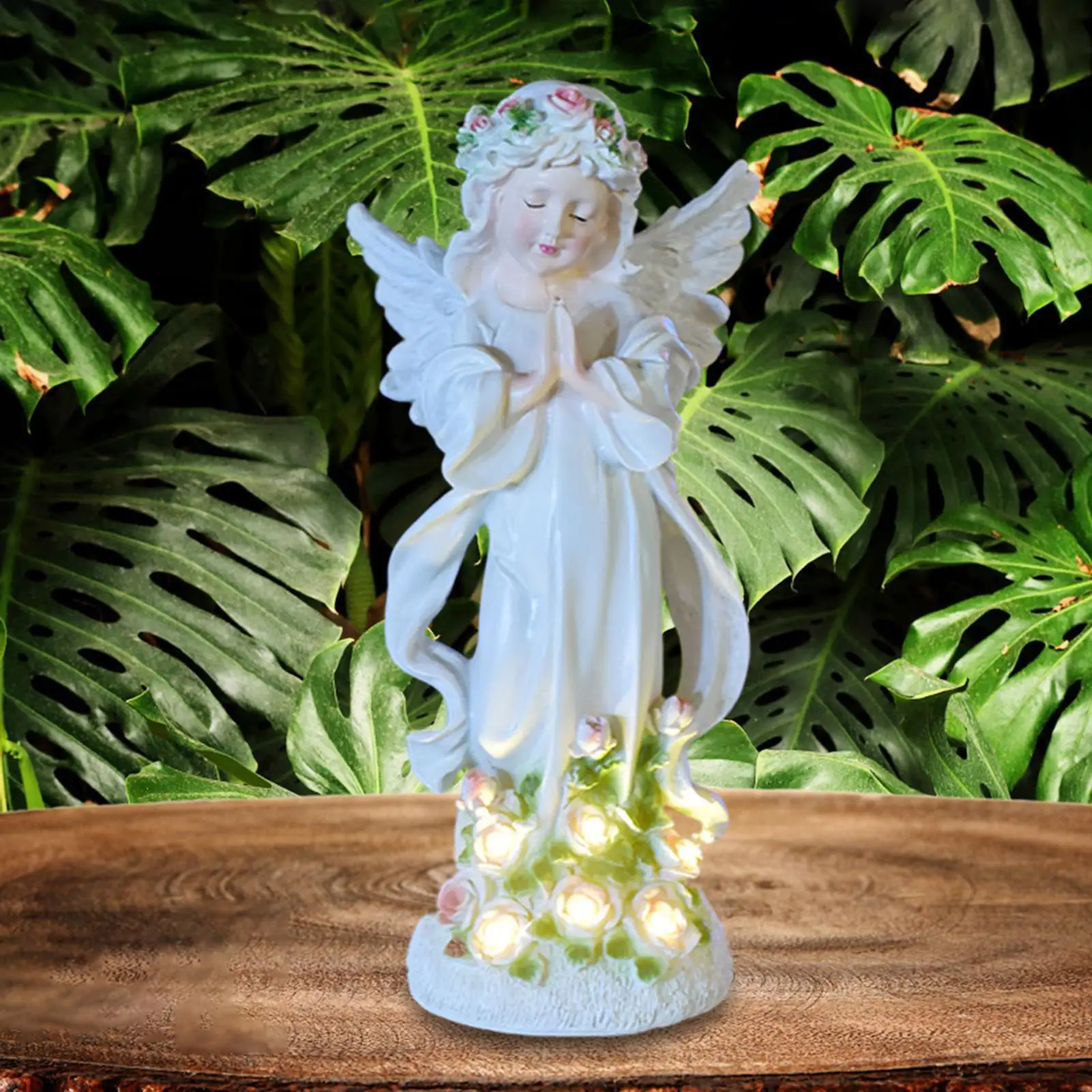 

Fairy Angel Resin Statue Solar Powered Resin Sculpture for Housewarming Gift