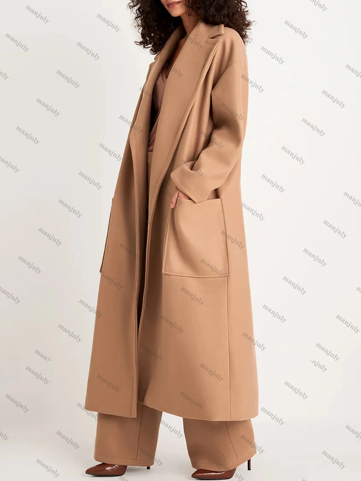 Winter Woolen Suits Dresses Fashion Loose Jacket 1 Pieces Coat Daily Warm Custom Made Power Dress