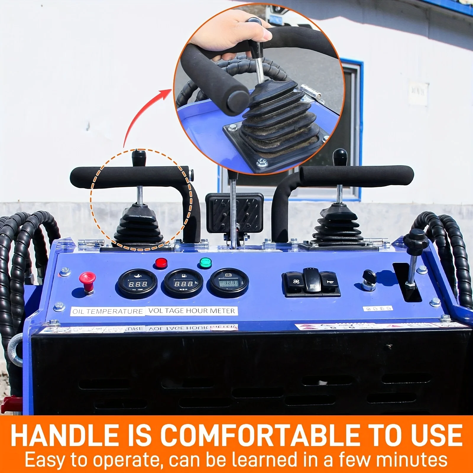 جرافة انزلاقية صغيرة 23 حصان، جرافة انزلاقية صغيرة مدمجة، جرافة انزلاقية زاحفة واقفة مع محرك بنزين EPA #6