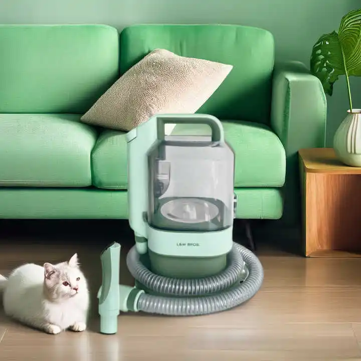 

Customized Color Multifunctional Pet Grooming Kit Dog Cat Hair Deshedding Clipper Brush Suction Pet Grooming Vacuum Cleaner Kit