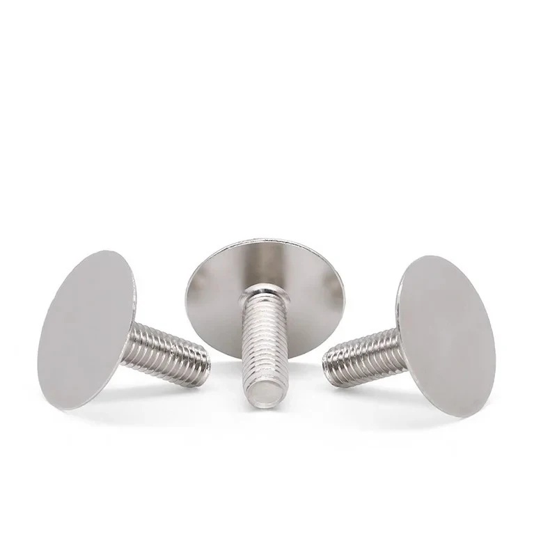 M3 M4 M5 Nickel Plated Big Flat Thin Welded Screws / Non-standard Round Flat Bolts For Welding Applications