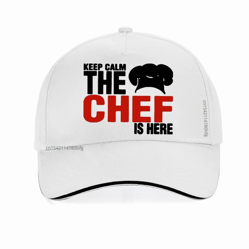 Funny Keep Calm The Chef Is Here funny hat fashion men women Cooking Kitchen Baseball Cap Summer Adjustable Snapback Hats