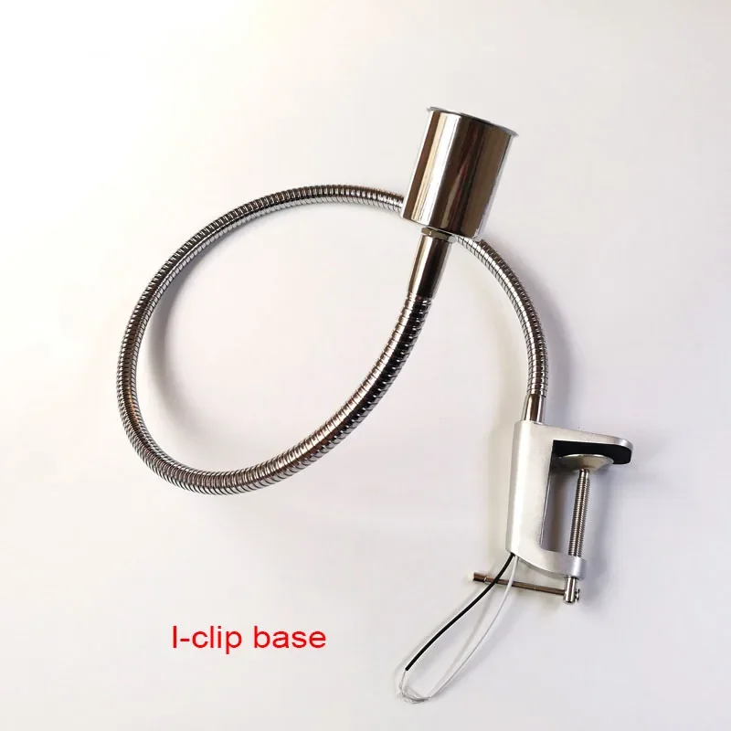 

Светодиодный кронштейн с держателем/зажимом, гибкий держатель M10, металлический шланг, мягкая трубка с основанием E27, 40/50/60 см/80 см для настольной лампы «сделай сам»