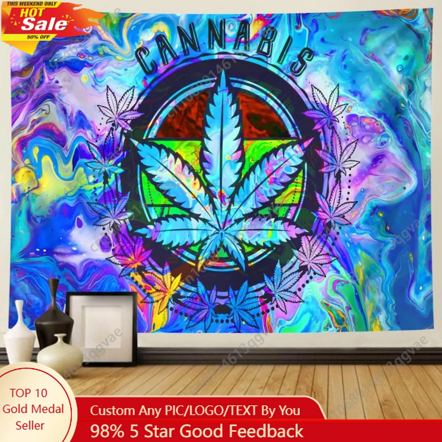 نمط الرخام ونمط أوراق الاعشاب نسيج الخيال أوراق النبات الجدار الشنق للمنزل غرفة المعيشة غرفة نوم النوم ديكور مخصص #1