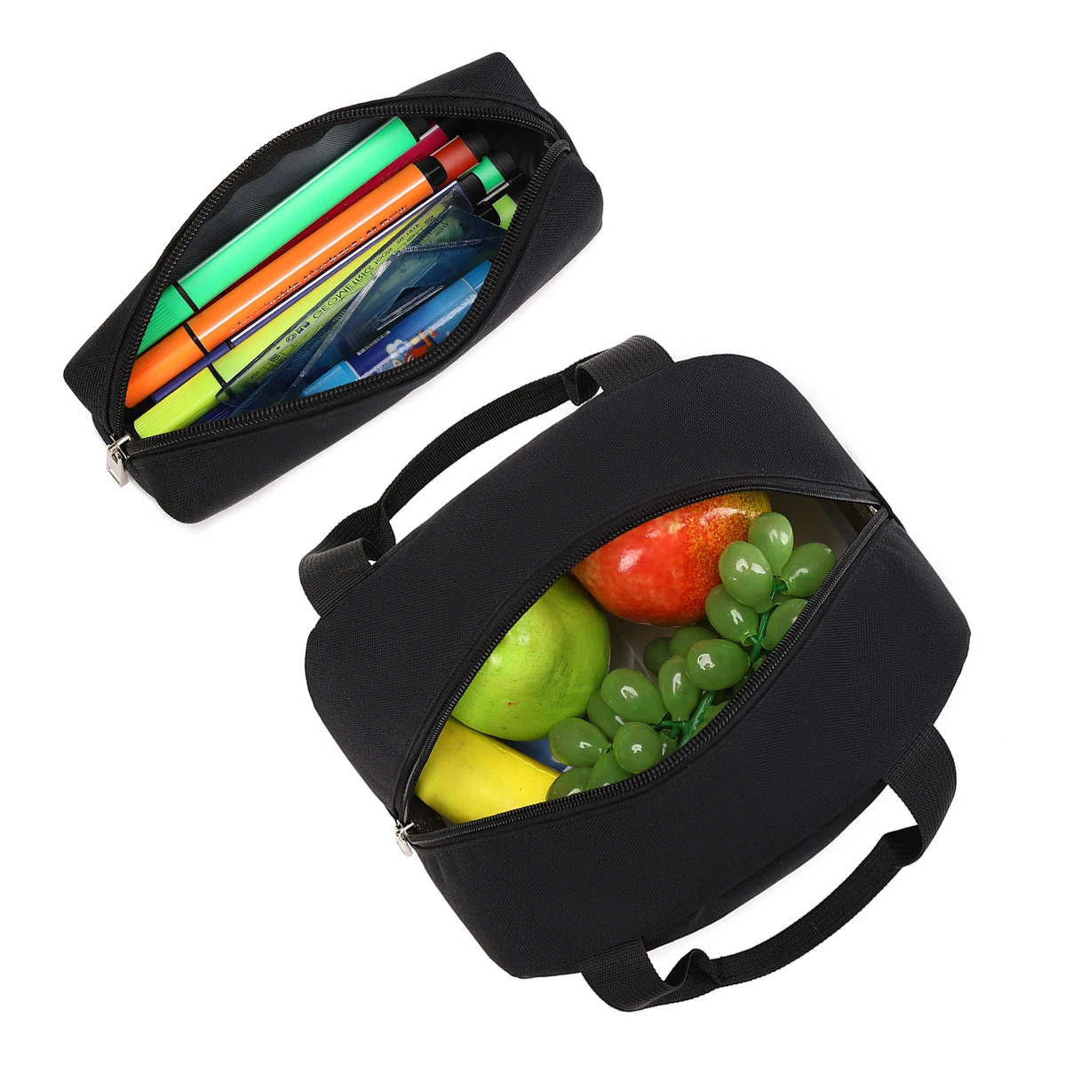 Lunch Bag Pencil Unisex Portable Leak-proof Insulated Large Capacity Food