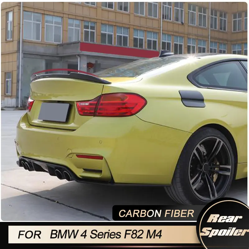

Car Rear Trunk Spoiler Wings for BMW 4 Series F82 M4 Coupe 2015-2018 Auto Racing Rear Spoiler Boot Lid Wing Lip Carbon Fiber