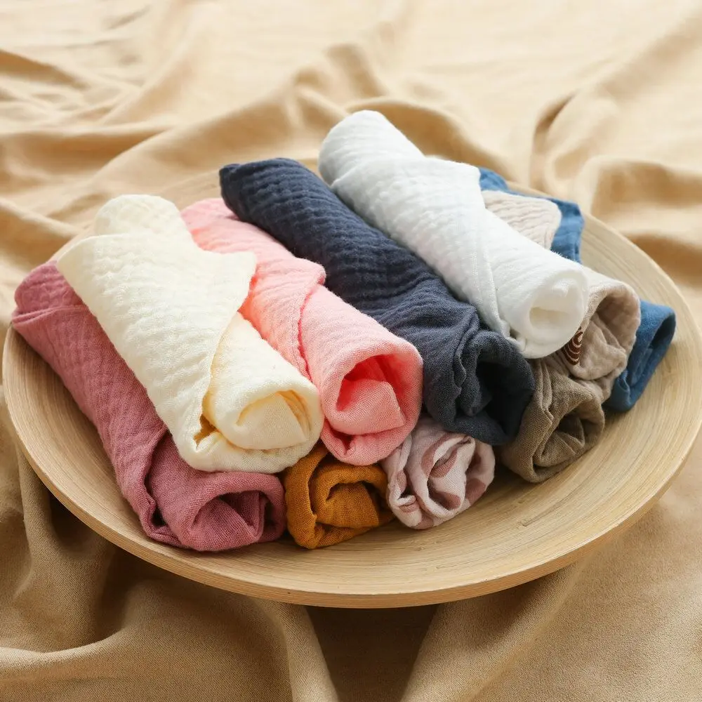 

5pcs Kids Muslin Towel 100% Cotton Baby Blanket Saliva Towel for Newborns Bathing Feeding Face Washcloth Infant Gauze