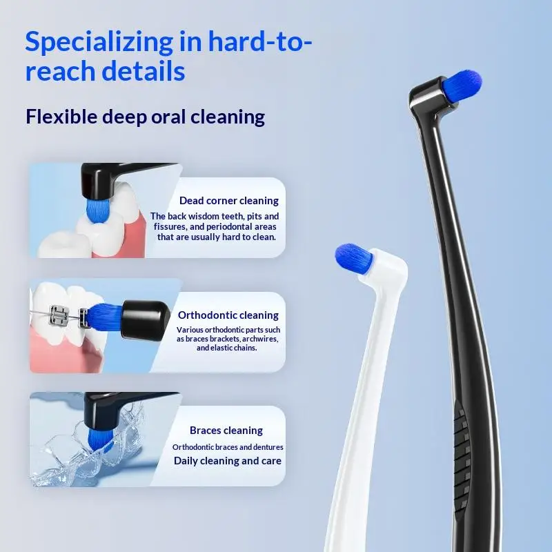 Kleiner Kopf, Einzelbündel, Interdentalbürste, Zahnreinigung, Zahnbürste, tiefe Mundreinigung, weiche Borsten, bunte kleine Kopfbürste