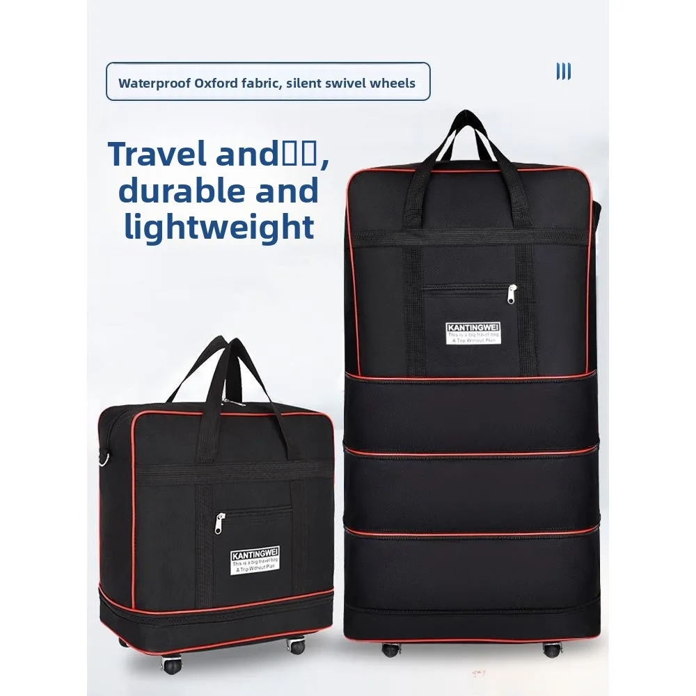 

Расширяемая сумка-чемодан на четырех колесах с большой вместимостью, мягкой ручкой, из ABS/PC, для переезда и путешествий