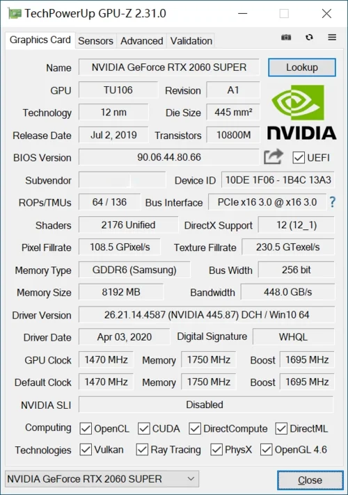 Видеокарта RT 2060 SUPER 8 ГБ, видеокарта 2060 6 ГБ 12 Гб, игровая Geforce 2060 S, настольный графический процессор