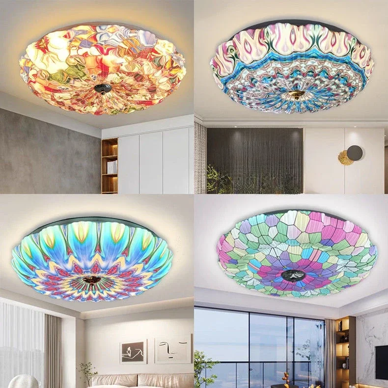 Turkish Ceiling Lamp Bohemian Romantic Art Decor Design Ceiling Light For Living Room Bedroom 50Cm Moroccan Ceiling