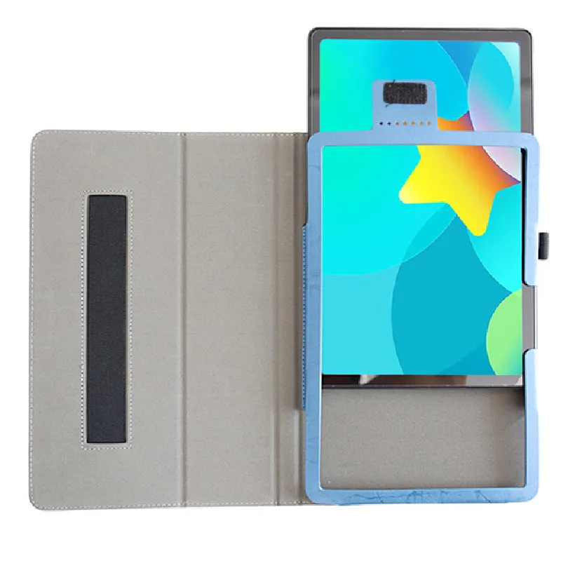 Coque TCL Nxtpaper 11 Plus - Cuir PU, Support Multi-angles, Légère, Anti-choc, Avec Porte-crayon Et Dragonne, Bleu Clair - 3