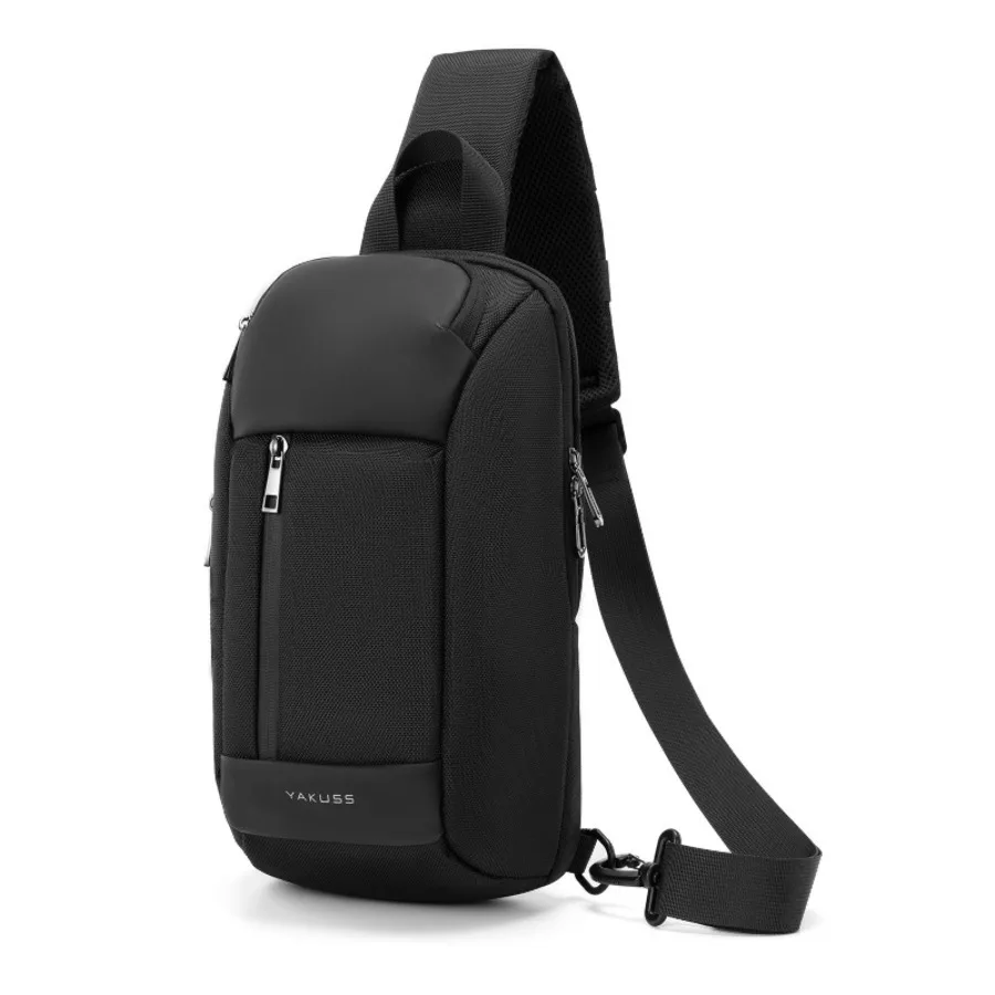 Fashionable Waterproof Oxford Material Men's Chest Bag. Equipped with a Large-Capacity, Fashionable Multi-Pocket Slimming Men's