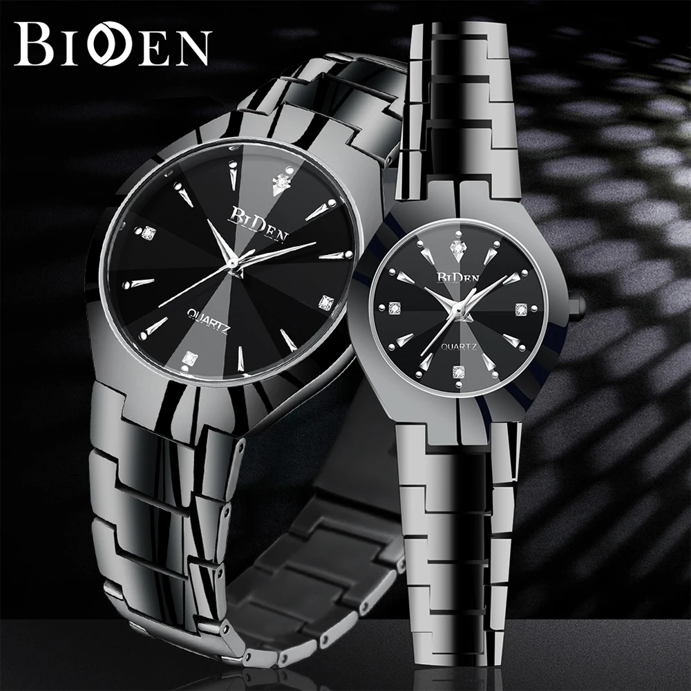 バイデン-カップルウォッチ、カジュアルビジネス用クォーツ時計-メンズ-relogio-feminino