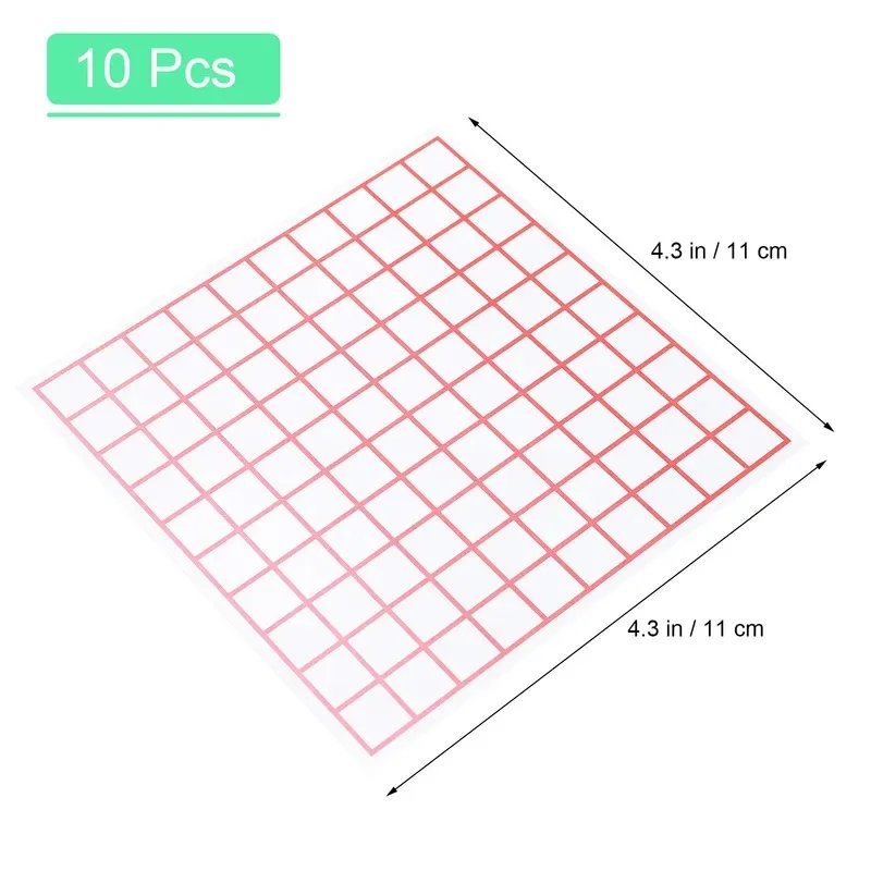 10PCS Transparent Grid Area Measuring Plate 1cm Math Geometry Learning Tool Clear Square Grid for Classroom Teaching