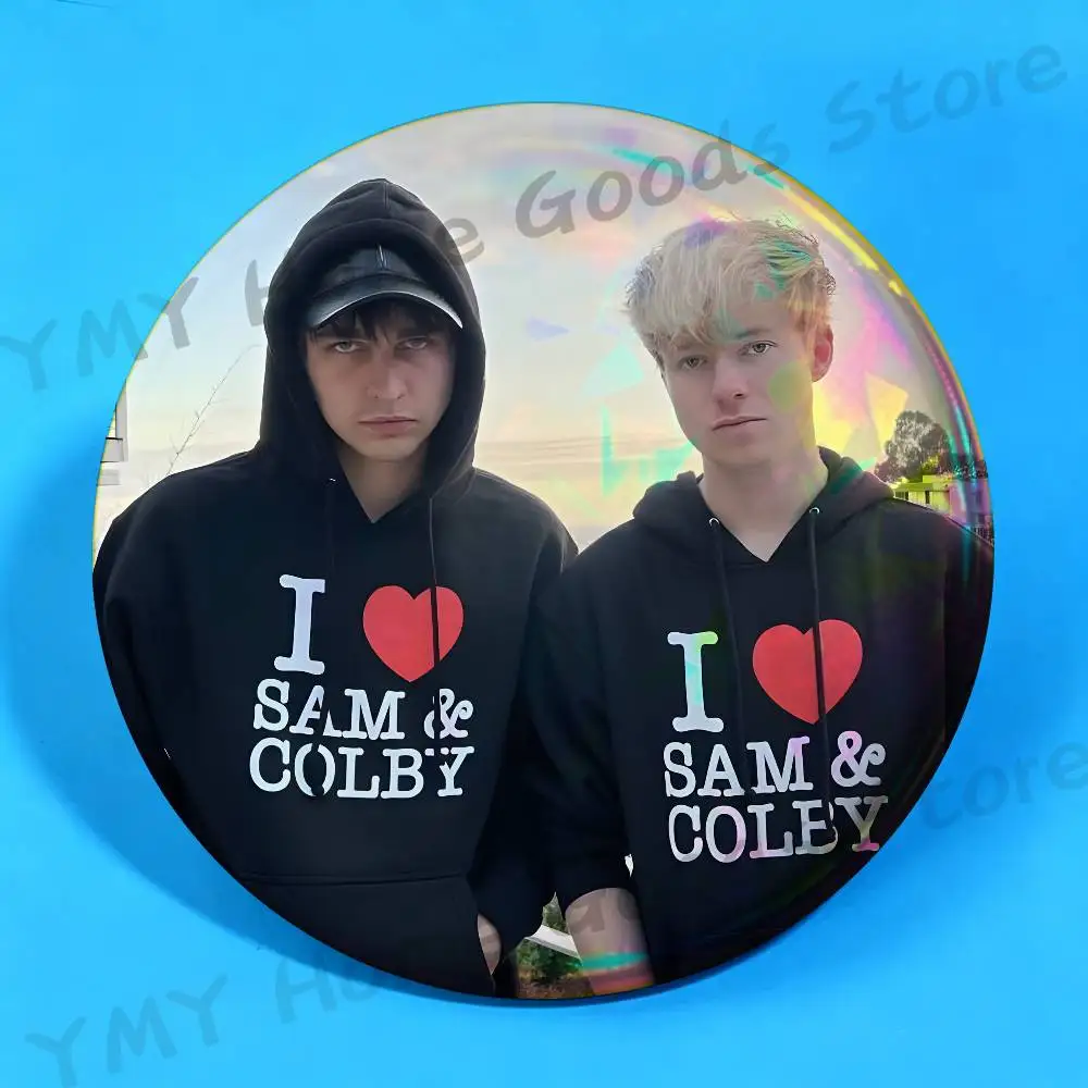 SO COOL S-Sam and Colby Brooches for Bag Decor Jewelry Accessories Gift 25/32/44/58/75mm Round Cartoon Badges