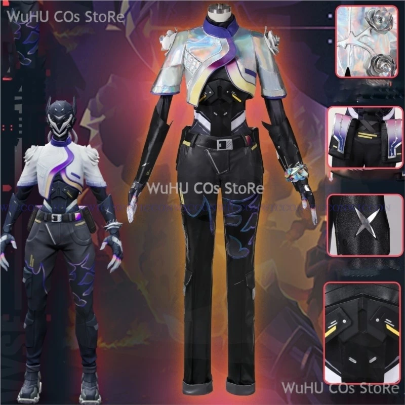 Game Valorant Cosplay Vyse Cosplay Men Women Halloween Party Carniavl Party Roleplay Costume Mask