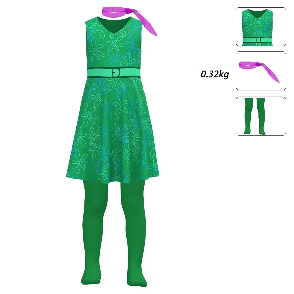애니메이션 영화 Disgust Joy 코스프레 의상 공포 분노 불안 성인 정장을위한 변장 복장 할로윈 파티 Rolep
