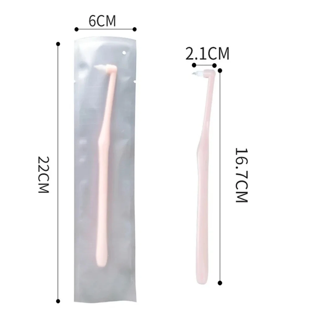 1/2 Stück Einzelstrahl-Zahnbürste mit weichen Borsten, kieferorthopädische Interdentalbürste, weiche Haare, Implantat-Zahnpflegewerkzeug für Erwachsene, kleiner Kopf – Detail 4