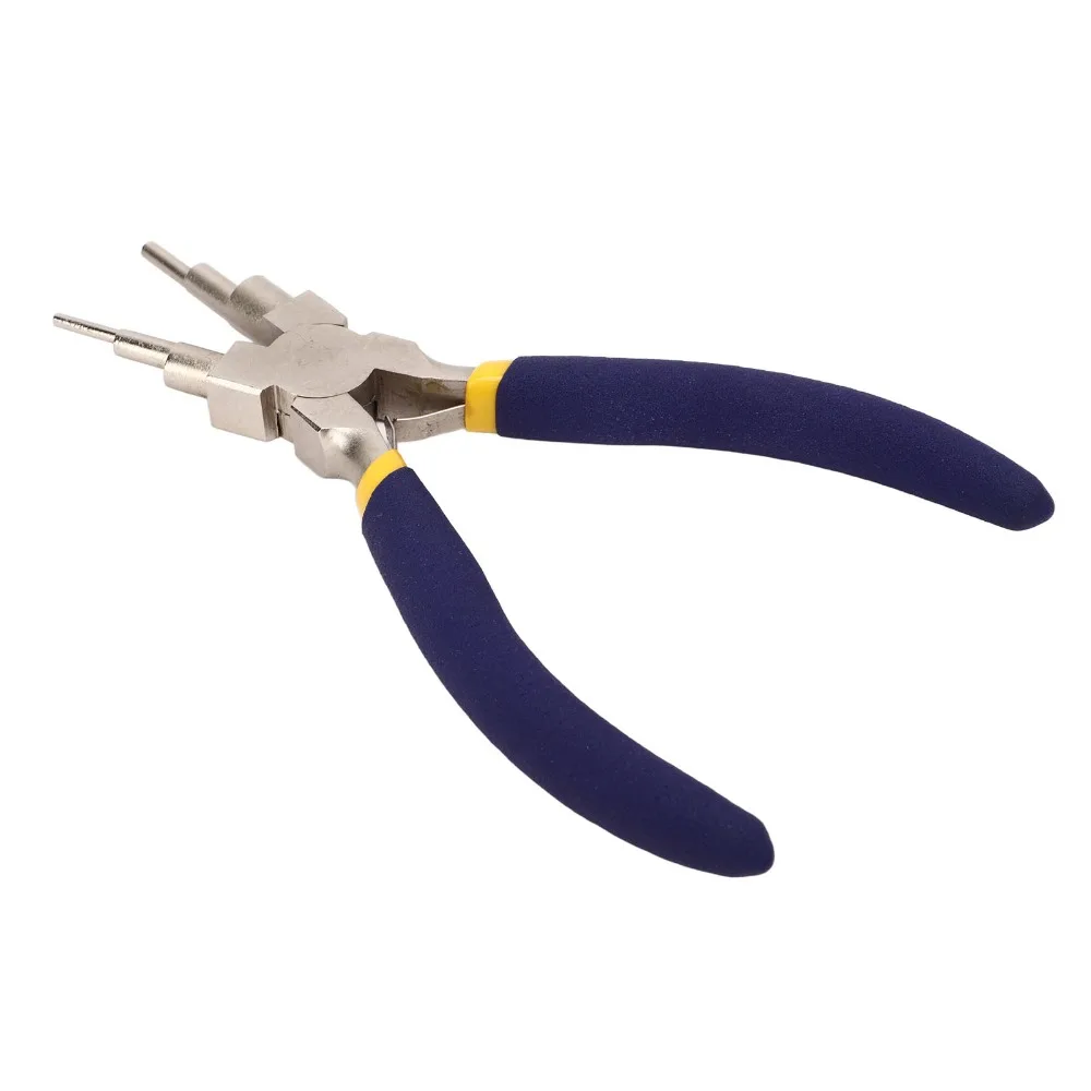 6 Step Bail Making Pliers Carbon Steel Multifunctional Wire Bending Pliers Non-Slip Grip Wire Looping Pliers DIY Crafting