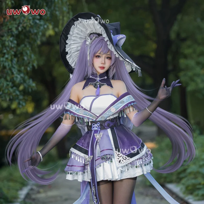 

PRE SALE UWOWO Keqing Cosplay Game Genshin Impact Fanart Keqing Witch Cosplay Costume Outfit Woman Dress Halloween Costume