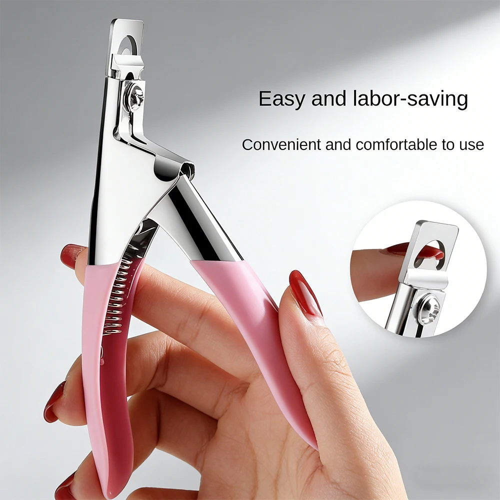 가짜 손톱깎이 U자형 팁 전문가용 손톱깎이 직선형 커터 매니큐어 플라이어 길로틴 네일 캡슐