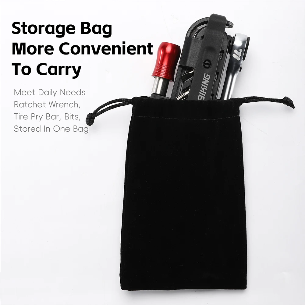 

Portable Ratchet Wrench Tool Kit Quick Release Tire Lever Screwdriver Spanner Set Cycling Accessories