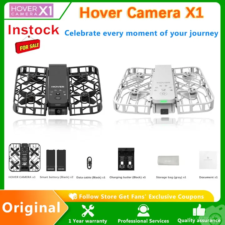 Hover Camera X1 HOVERAir X1 125g Ultra-Light Foldable Portable Unlock Advanced Shots Camera Drones self-Flying Camera Mini Drone