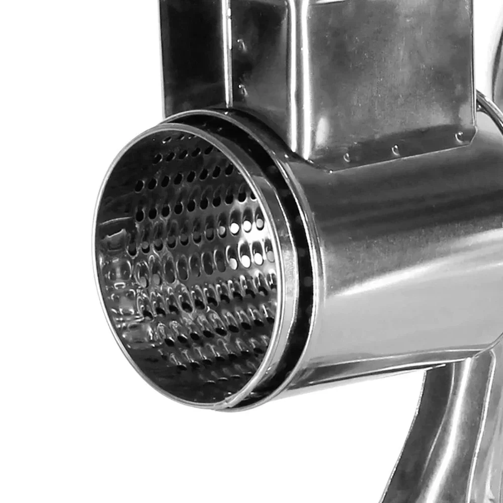 5-in-1 Rotary Cheese Grater Vegetable Slicer with Handle Stainless Steel, Kitchen Mandoline Slicer for Cucumbers, Lemons, Apples